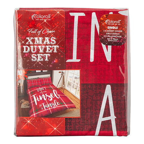 Coloroll Bedding Coloroll Christmas Tinsel in a Tangle Duvet Set - FabFinds