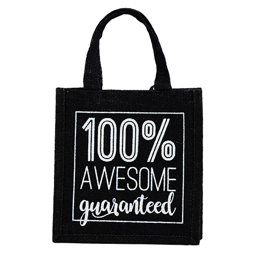 Hessian Quote Lunch Bag Assorted Styles Food Storage FabFinds 100% awesome guaranteed  