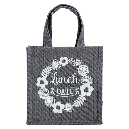 Hessian Quote Lunch Bag Assorted Styles Food Storage FabFinds Lunch date  