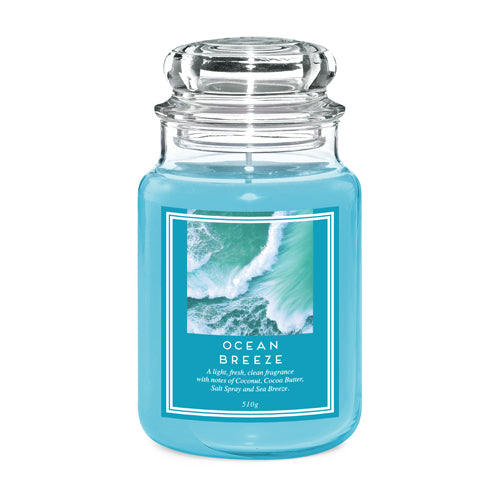 Fragrance Ocean Breeze Scented Jar Wax Candle 18oz Candles Liberty Candles   