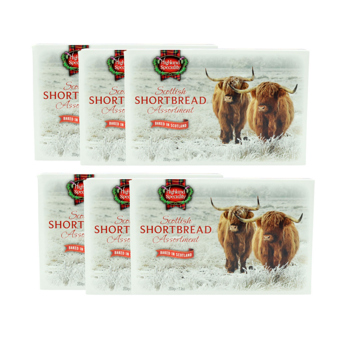 Highland Speciality Scottish Shortbread Cow Assortment 200g Assorted Packs Biscuits & Cereal Bars highland speciality Pack of 6