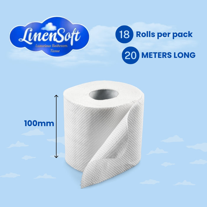 Linen Soft and Strong Toilet Tissue 2-Ply Premium Bathroom Tissue Toilet Roll & Wipes Linen Soft