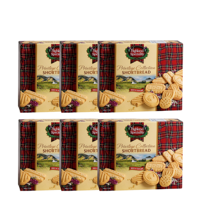 Highland Speciality Privilege Collection Shortbread Assortment 400g Assorted Pack Biscuits & Cereal Bars highland speciality Pack of 6