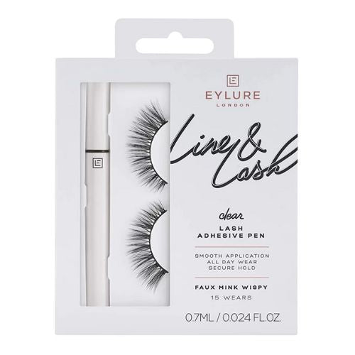Eylure Line & Lash Faux Mink Wispy Clear Adhesive Pen False Eyelashes eylure   