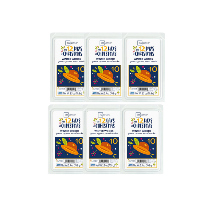 Mainstays Winter Woods Wax Melts Cypress Wood Smoke 2.5oz Wax Melts Mainstays Pack of 6