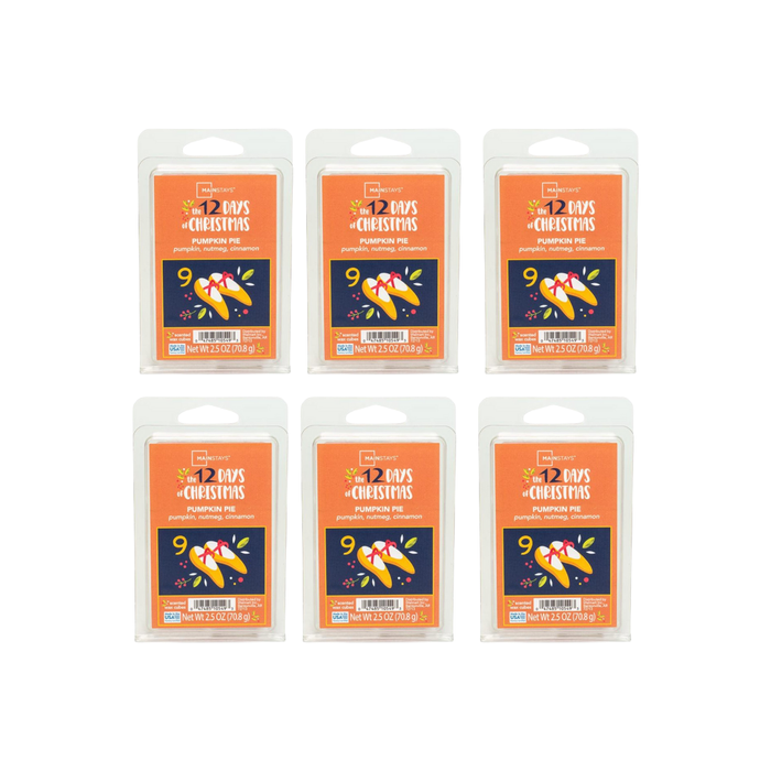 Mainstays Pumpkin Pie Wax Melts Nutmeg Cinnamon 2.5oz Wax Melts Mainstays