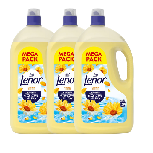 Lenor Summer Breeze Fabric Conditioner Laundry - Fabric Conditioner Lenor 129 Wash 3