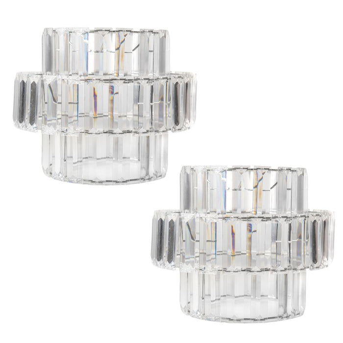 3 Tier Clear Crystal Lampshade Assorted Packs