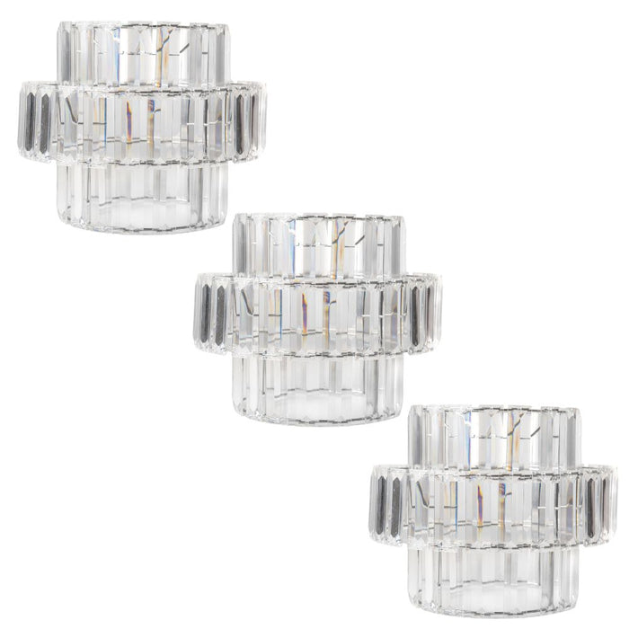 3 Tier Clear Crystal Lampshade Assorted Packs