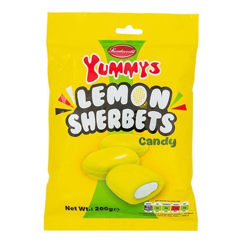 Sweetworld Yummys Lemon Sherbets Candy 200g Sweets, Mints & Chewing Gum Sweetworld   