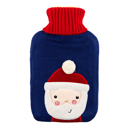Knitted Character Santa Hot Water Bottle 2 Litres Hot Water Bottles FabFinds   