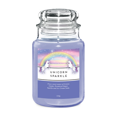 Fragrance Unicorn Sparkle Scented Jar Wax Candle 18oz Candles Liberty Candles   