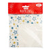 Tis The Season To Be Jolly Blue & Gold Star Napkins 25 Pk Christmas Tableware FabFinds   