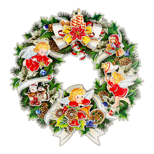 Large Glitter Christmas Decorations Assorted Designs Christmas Decorations FabFinds Glitter Wreath  