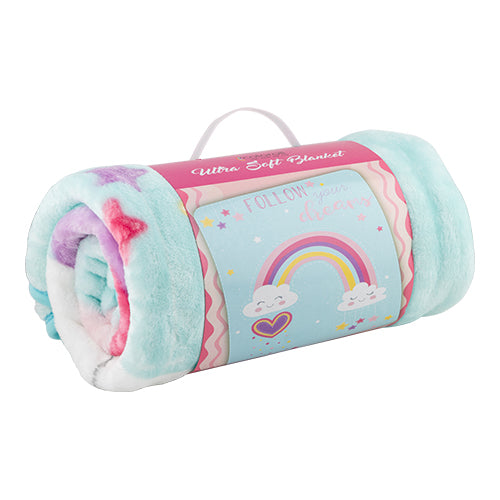 Coloroll Ultra Soft Blanket Follow Your Dreams 110x 140cm Kids Accessories FabFinds   