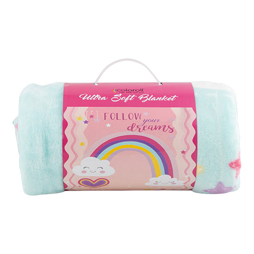 Coloroll Ultra Soft Blanket Follow Your Dreams 110x 140cm - FabFinds