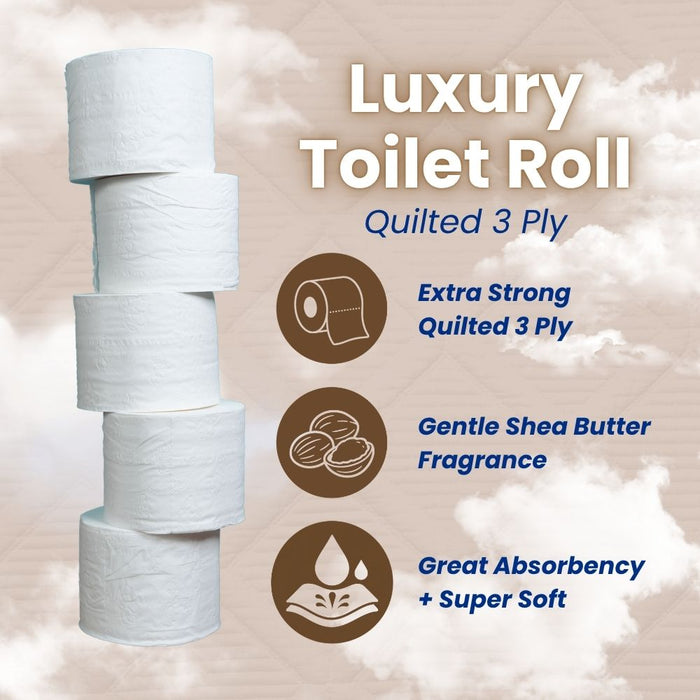 Lusheen Shea Butter Fragrance Toilet Roll 24 Rolls Toilet Roll & Wipes Cusheen