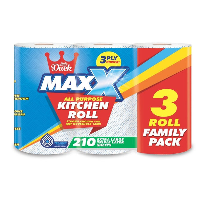 Big Maxx Kitchen Roll 3 Roll Family Pack Kitchen Roll Little Duck Pack of 1