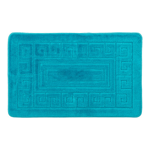 Coloroll 2 Piece Greek Bath Mat Set Non-Slip Bathroom Accessories Coloroll Teal  