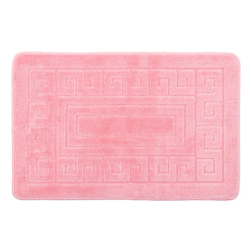 Coloroll 2 Piece Greek Bath Mat Set Non-Slip Bathroom Accessories Coloroll Pink  