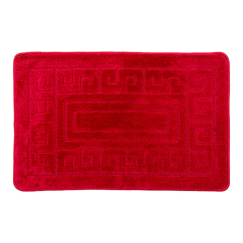 Coloroll 2 Piece Greek Bath Mat Set Non-Slip Bathroom Accessories Coloroll Burgundy  