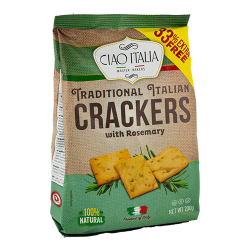 Ciao Italia Traditional Italian Crackers With Rosemary 200g Food Items ciao italia   