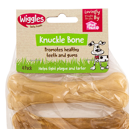 Wiggles Knuckle Dog Bones 4 Pack Dog Accessories Wiggles   