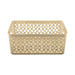 Patterned Plastic Storage Baskets Set of 3 Assorted Colours/Sizes Storage Baskets FabFinds Medium Cream 