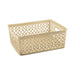 Patterned Plastic Storage Baskets Set of 3 Assorted Colours/Sizes Storage Baskets FabFinds Small Cream 