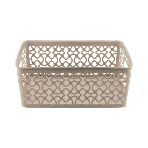 Patterned Plastic Storage Baskets Set of 3 Assorted Colours/Sizes Storage Baskets FabFinds   