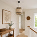 Natural Raffia Easy Fit Contrast Trim Lampshade 26cm Lighting FabFinds