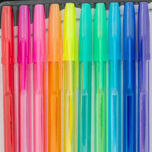 Write It Rainbow Ballpoint Pens 10 Pack Stationery FabFinds   