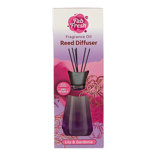Fab Fresh Fragrance Oil Reed Diffuser Lily & Gardenia 100ml Diffusers Fab Fresh   