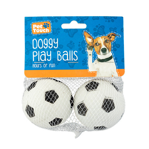 Pet Touch Doggy Rubber Play Balls 21cm Assorted Styles Dog Toys Pet Touch   