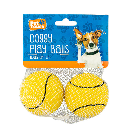 Pet Touch Doggy Rubber Play Balls 21cm Assorted Styles Dog Toys Pet Touch   