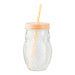 Woolf & Baker Owl Mason Jar With Straw Assorted Colours Kitchen Accessories woolf & baker   