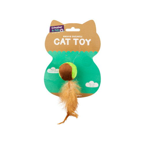 Cooper & Pals Natural Instincts Cat Toys Assorted Styles Cat Toys Cooper & Pals Ball & Feather  