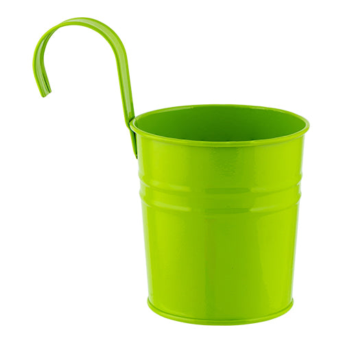 Small Colourful Hanging Over The Fence Tin Pail Planter 10cm Plant Pots & Planters FabFinds Green  