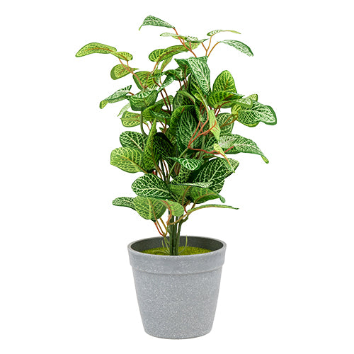 Artificial Plant in Grey Plant Pot Assorted Colours Artificial Plant FabFinds Green Plant 4  