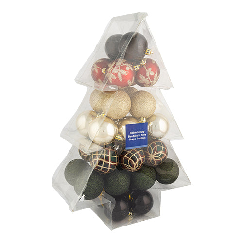 Christmas Tree Ornaments Noble Luxury Baubles In Tree Shape 34 X 6cm Christmas Baubles, Ornaments & Tinsel FabFinds   
