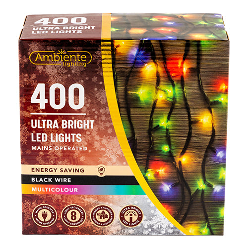 Ambiente Lighting 400 Ultra Bright LED Lights Multicolour Christmas Indoor & Outdoor Lighting Ambiente lighting   
