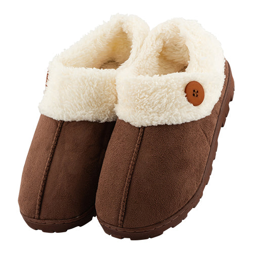 Love To Laze Ladies Faux Fur Button Slippers Assorted Sizes/Colours Slippers Love to Laze   