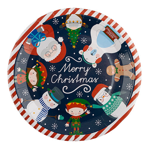 Merry Christmas Character Paper Plates 20 Pack Christmas Tableware FabFinds   