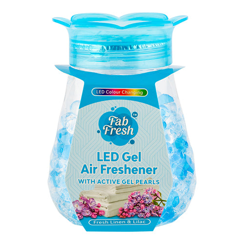 FabFresh LED Gel Air Fresheners With Gel Pearls Assorted 250g Air Fresheners Fab Fresh Fresh Linen & Lilac  