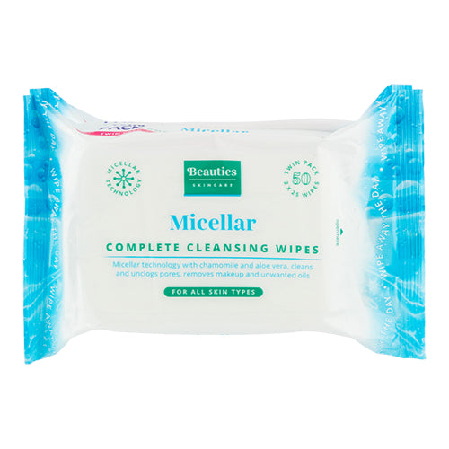Beauties Skincare Micellar Cleansing Wipes Twin Pack Face Wipes Beauties Skincare   