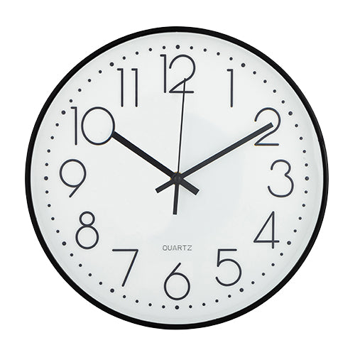 Home Collection Wall Clock Sleek Design 29.5cm Clocks Home Collection Black/White  