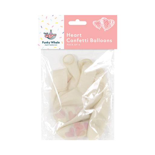 Funky Whale Heart Confetti Balloons Pack of 6 Party decor Funky Whale   