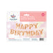 Funky Whale Happy Birthday Balloon Bunting Assorted Colours 16" Party decor Funky Whale Rose Gold  
