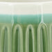 Green & White Gloss Ribbed Planter 19cm Plant Pots & Planters FabFinds   