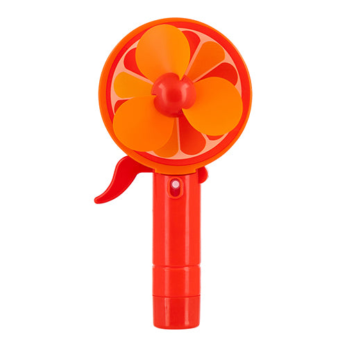 Water Spray Fruit Hand Fan Fans PS Imports Orange  